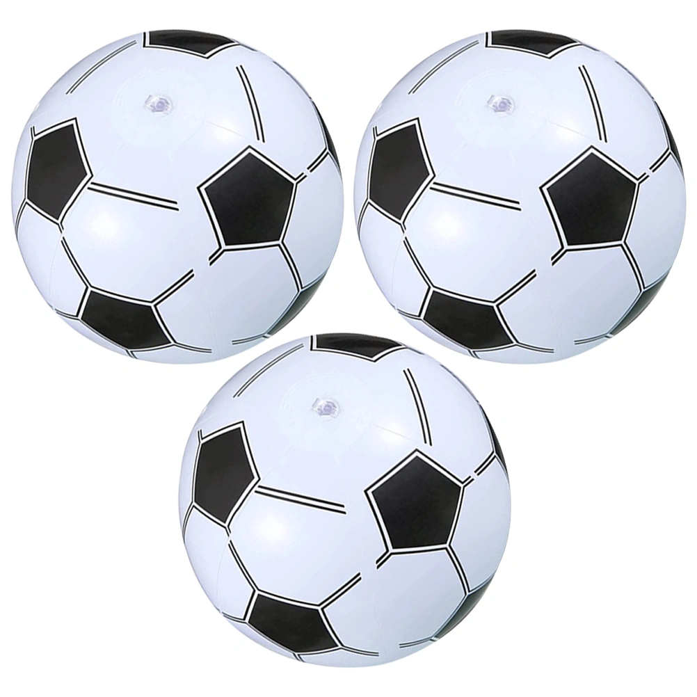 3Pcs Inflatable Football Toys Funny Inflatable Footballs Kids Beach Balls Swimming Inflatable Balls