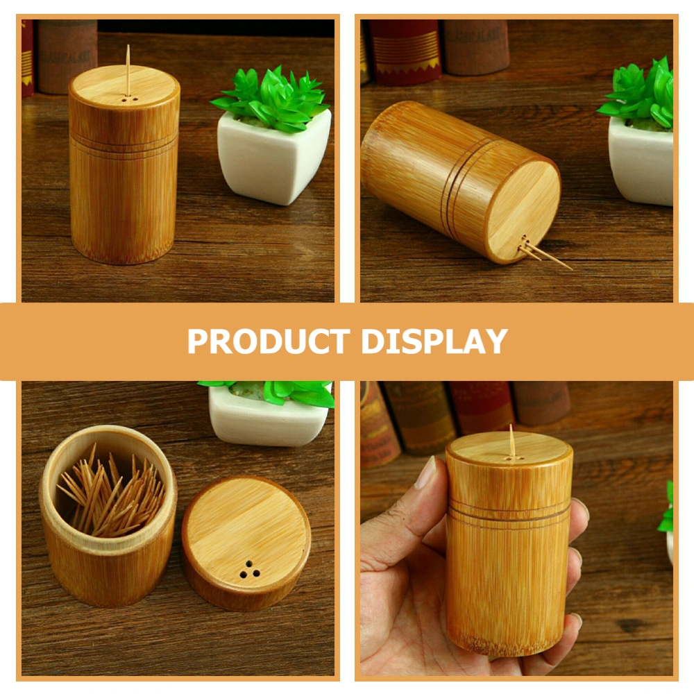 Bamboo Toothpicks Storage Holder Toothpicks Storage Case Toothpicks Organizer