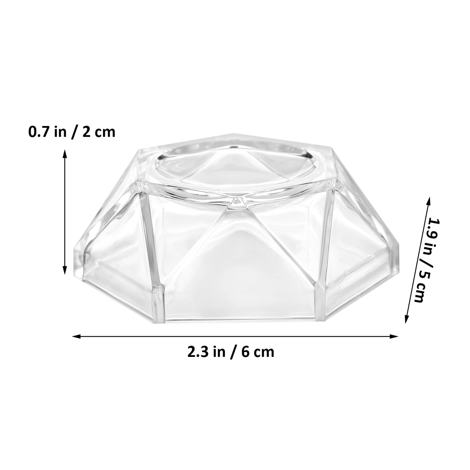 2 Pcs Crystal Ball Display Bases Geometric Clear Acrylic Holders for Glass Sphere Crafts