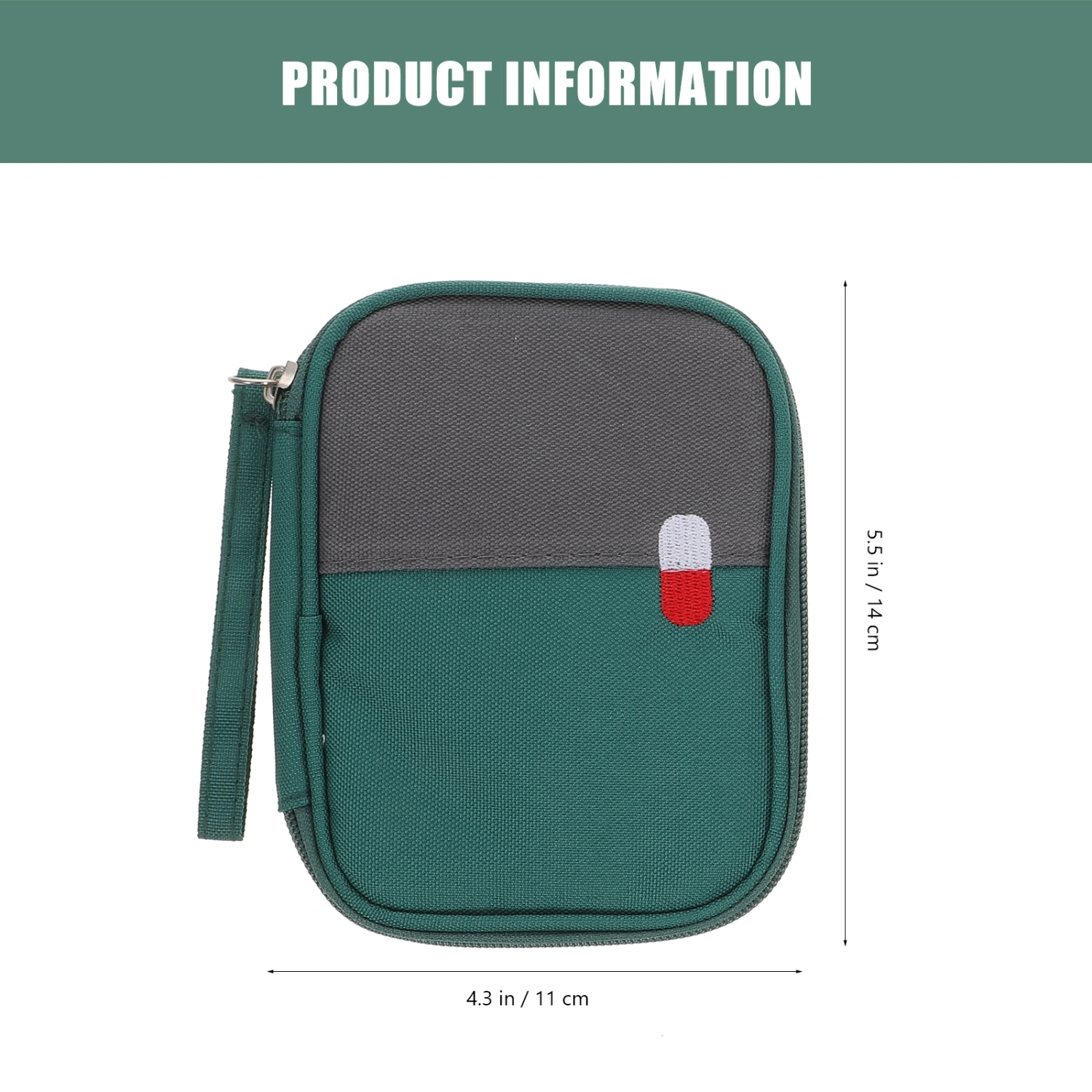 2Pcs Mini Medicine Storage Bag Travel Mini First Aid Pouch Portable Mini First Aid Kit Storage Bag