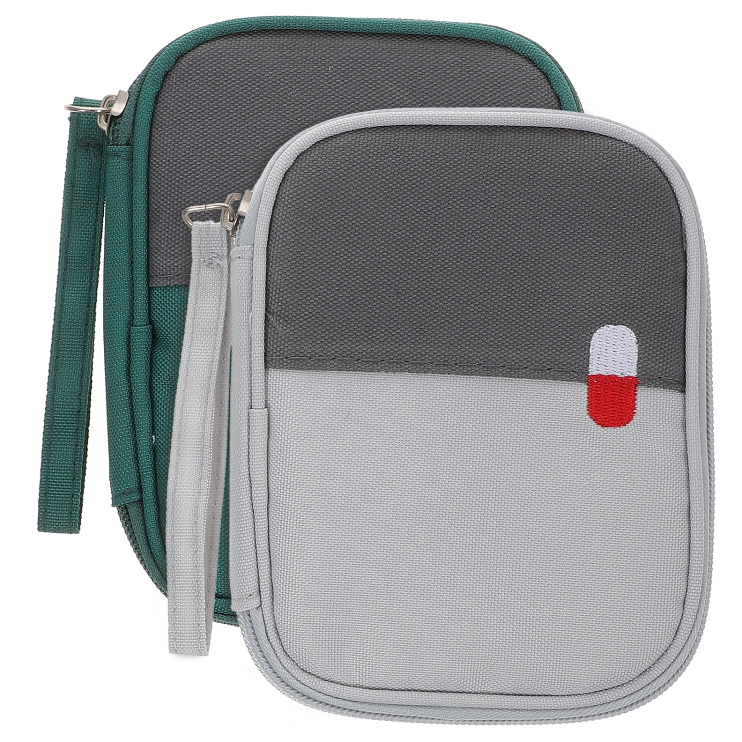 2Pcs Mini Medicine Storage Bag Travel Mini First Aid Pouch Portable Mini First Aid Kit Storage Bag