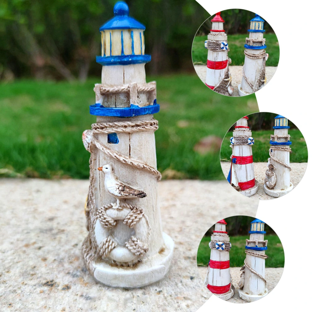 Decorative Nautical Lighthouse Ornament Rustic Ocean Beach Themed Lighthouse Decoration