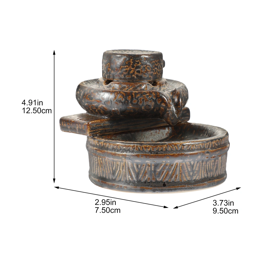 Backflow Incense Burner Ceramic Backflow Incense Cone Sticks Burner Holder