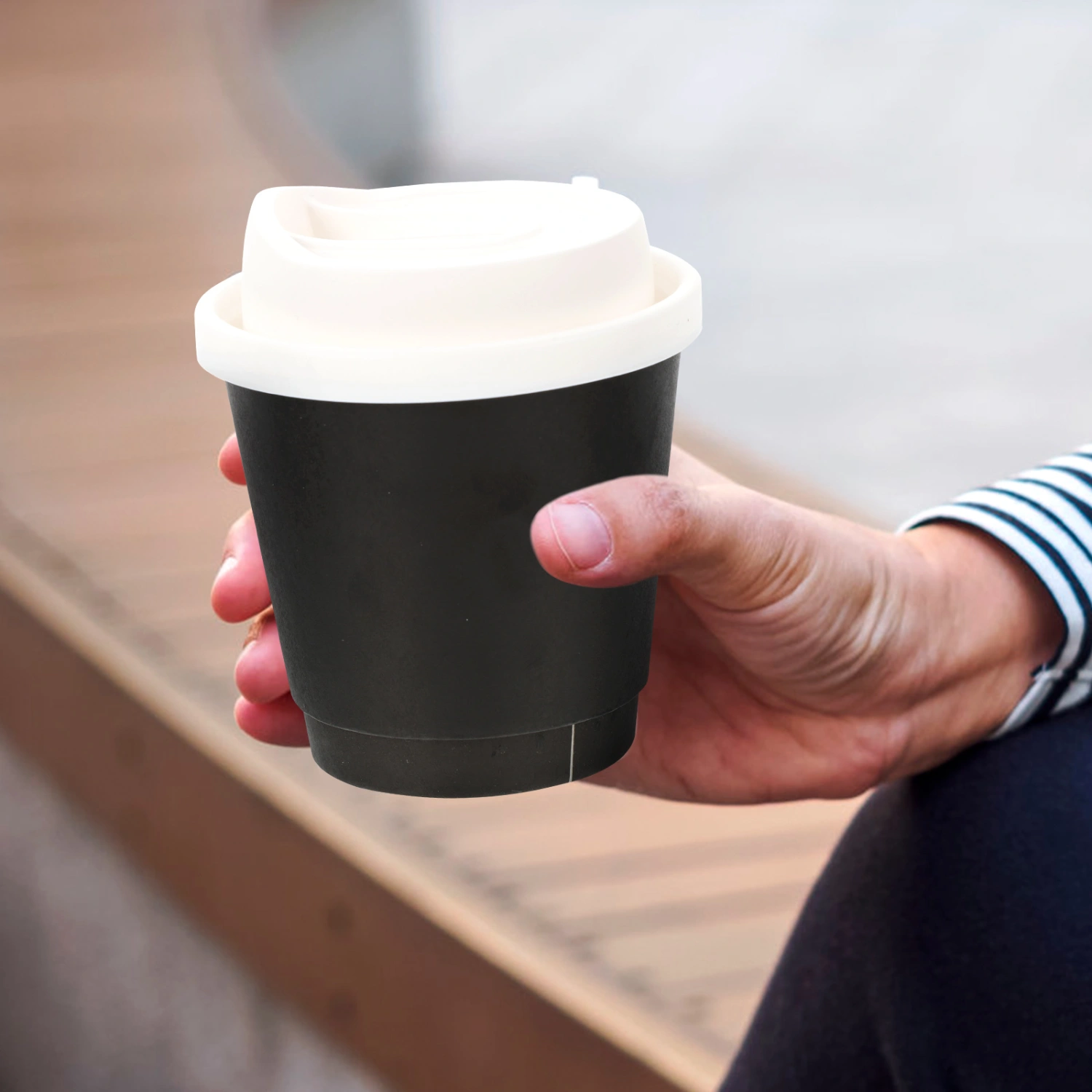 25 Sets Hot Coffee Cups Paper Cups With Lids Disposable Coffee Cups Drinking Cups