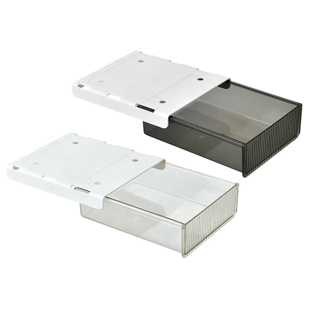 2Pcs Household Table Drawers Nail-free Hidden Drawers Multi-function Desk Organizers