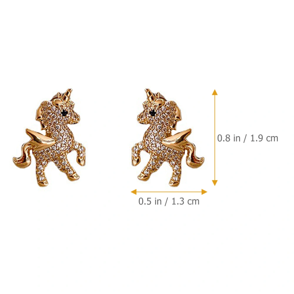 1 Pair Unicorn Stud Earrings Teens Girls Women Hypoallergenic Unicorn Earring Studs