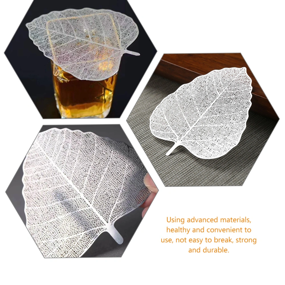 4Pcs Tea Infuser Pad Tea Room Mesh Strainer Leaf-shaped Tea Filters Tea Room Accessories