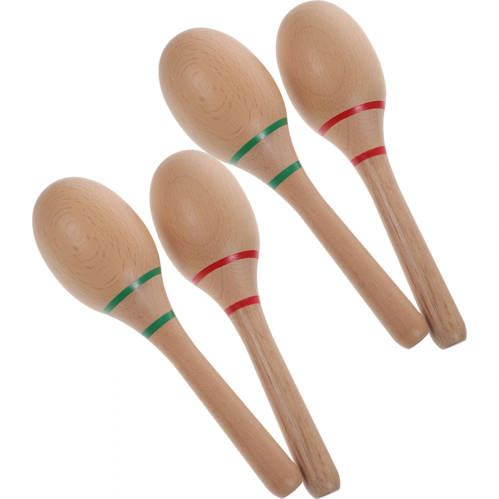 4pcs Percussion Maracas Shakers Rattles Sand Hammer Percussion Instrument for Performances