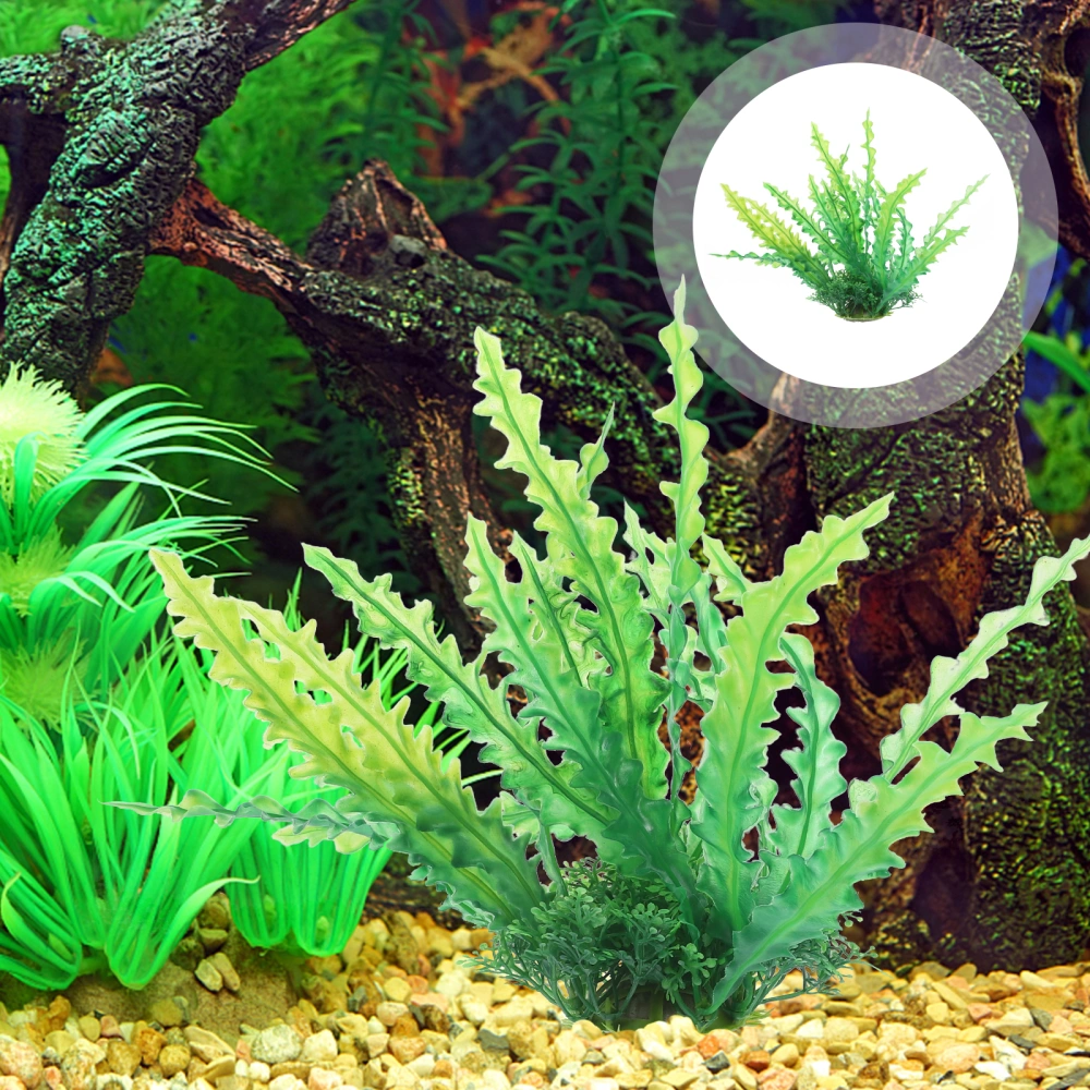 2Pcs Delicate Aquarium Grass Desktop Fish Tank Grass Fake Plant Fish Tank Supply