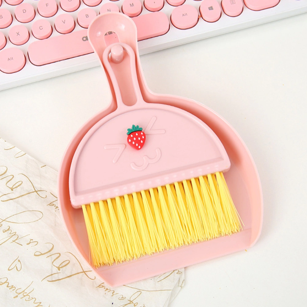 3 Sets Mini Cleaning Brush and Dustpan Desktop Sweep Broom for Computer Keyboard