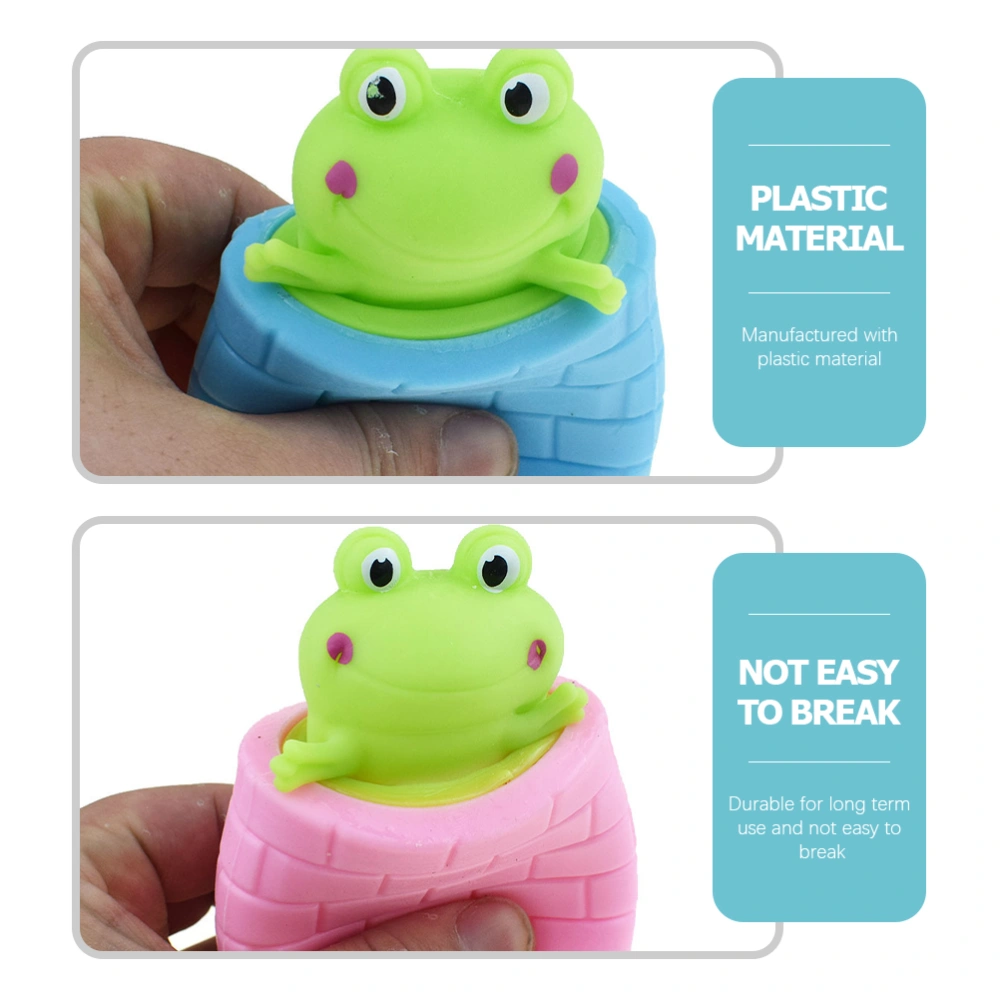 3pcs Frog Stress Toys Squeeze Toys Stress Anxiety Relief Stretchy Toy Vent Plaything