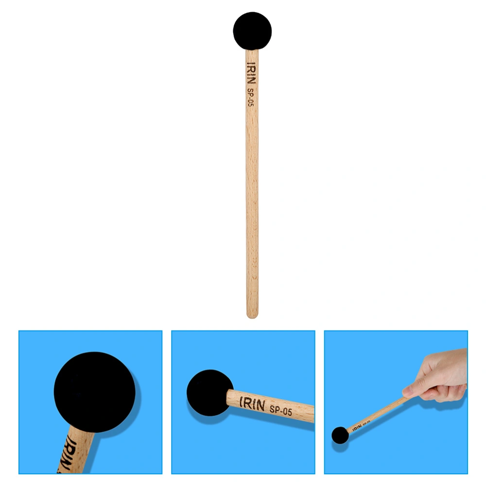 Drum Mallet Rubber Head Mallet Stick with Wooden Handle Instrument Percussion Mallet