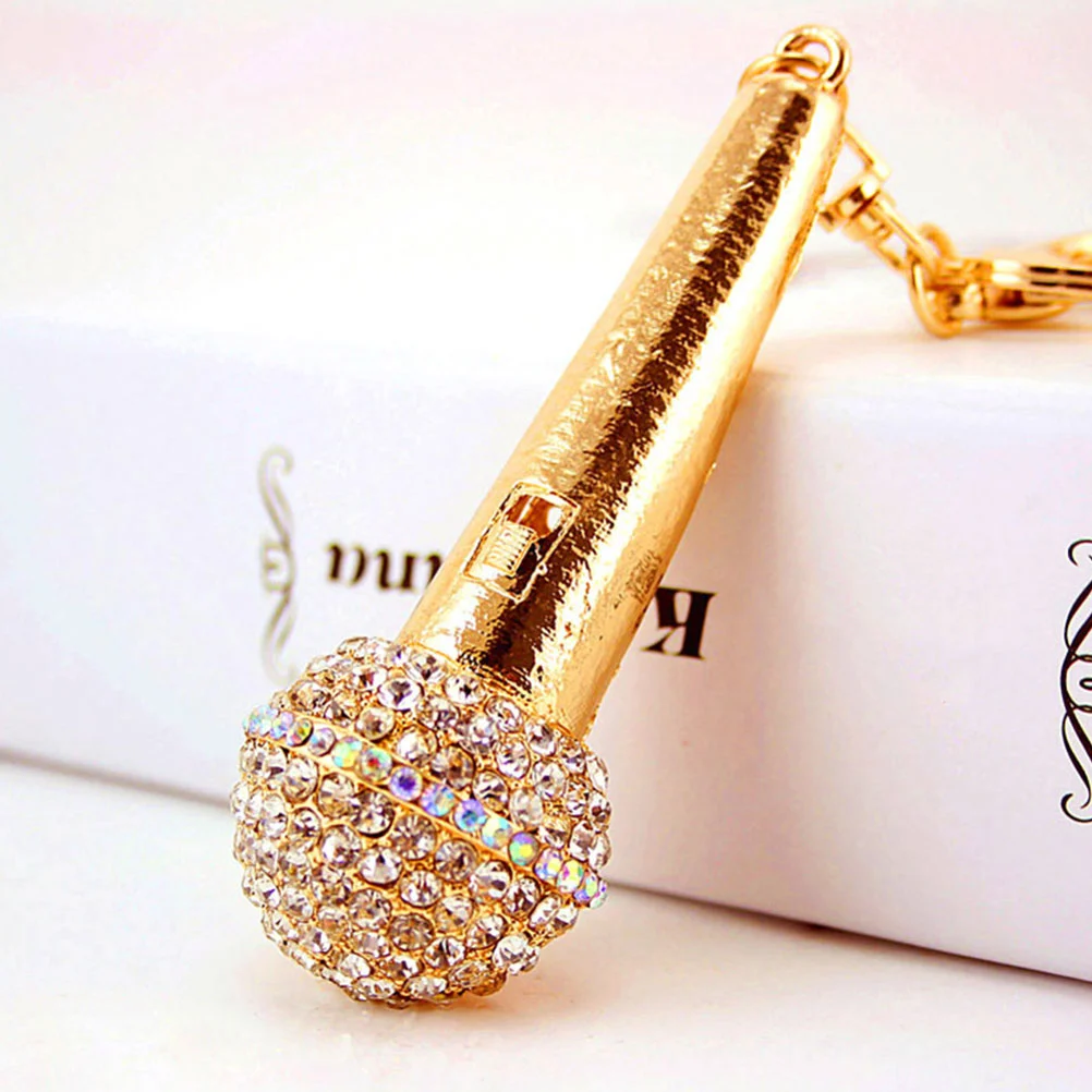 Microphone Shape Key Chain Hanger Key Chain Hanging Ornament Key Pendant