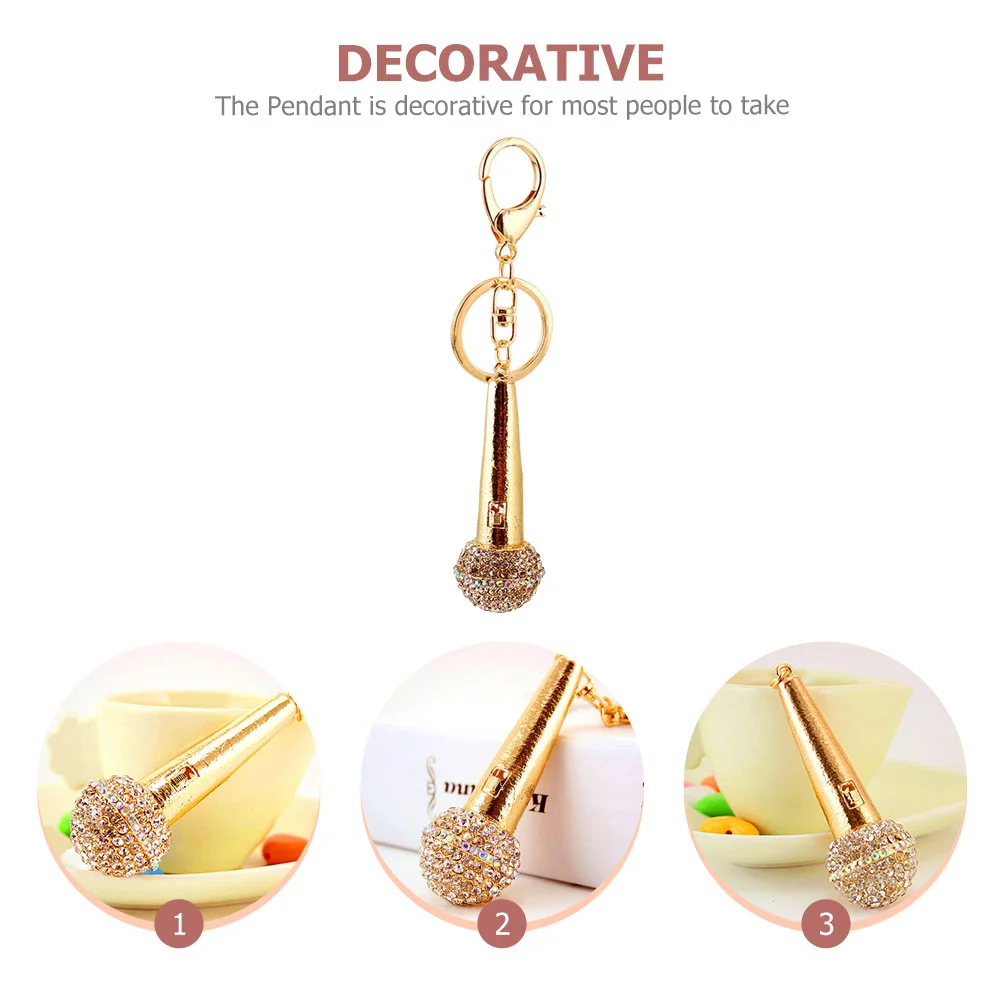 Microphone Shape Key Chain Hanger Key Chain Hanging Ornament Key Pendant