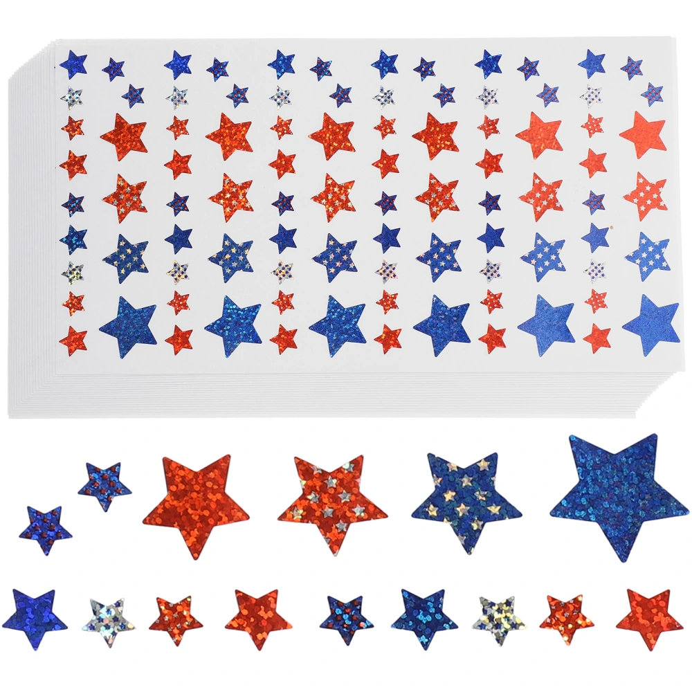 20 Sheets Star Stickers Kids Reward Stickers Teacher Encouraging Stickers School Supplies