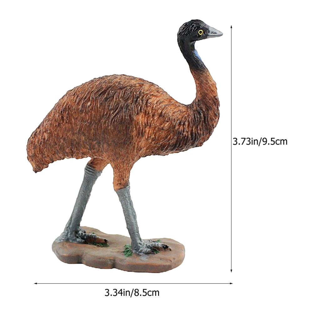 Ostrich Statue Decorative Ostrich Craft Lifelike Small Ostrich Decor Animal Ostrich Ornament