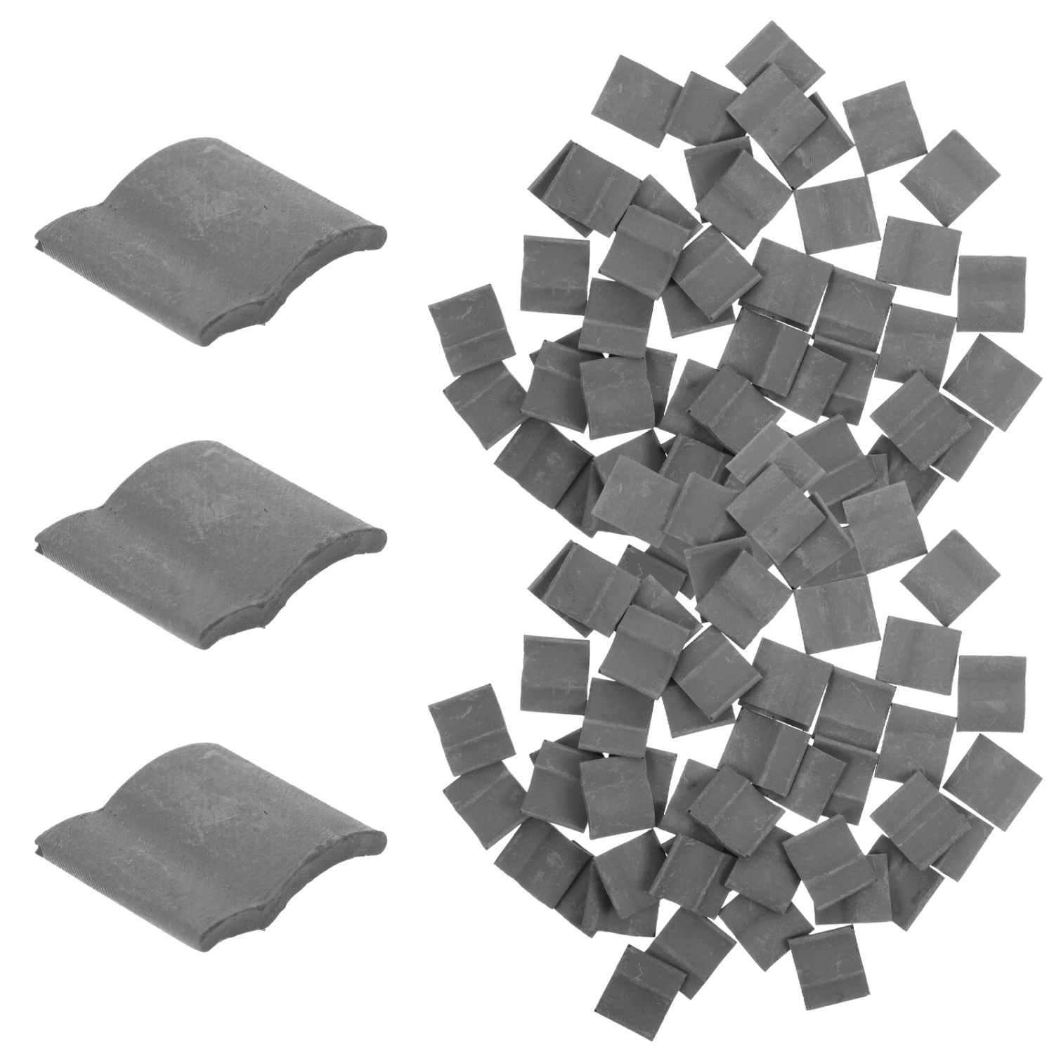 50pcs Decorative Roof Tiles Micro Landscape Roof Tiles Miniature Roof Tile Model Landscaping Decor
