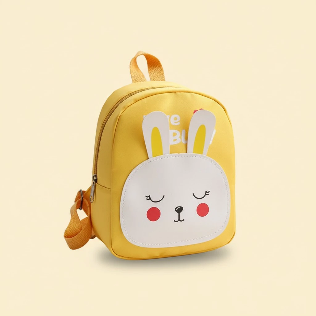 Adorable Student Schoolbag Lovely Rabbit Pattern Backpack Wear-resistant Nylon Schoolbag Study Supply