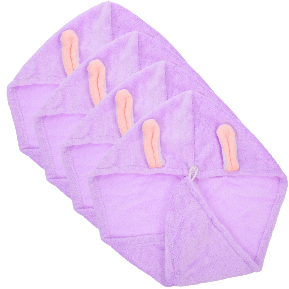 4pcs Hair Towel Super Absorbent Hair Towel Girl Hair Towels Comfortable Hair Towels