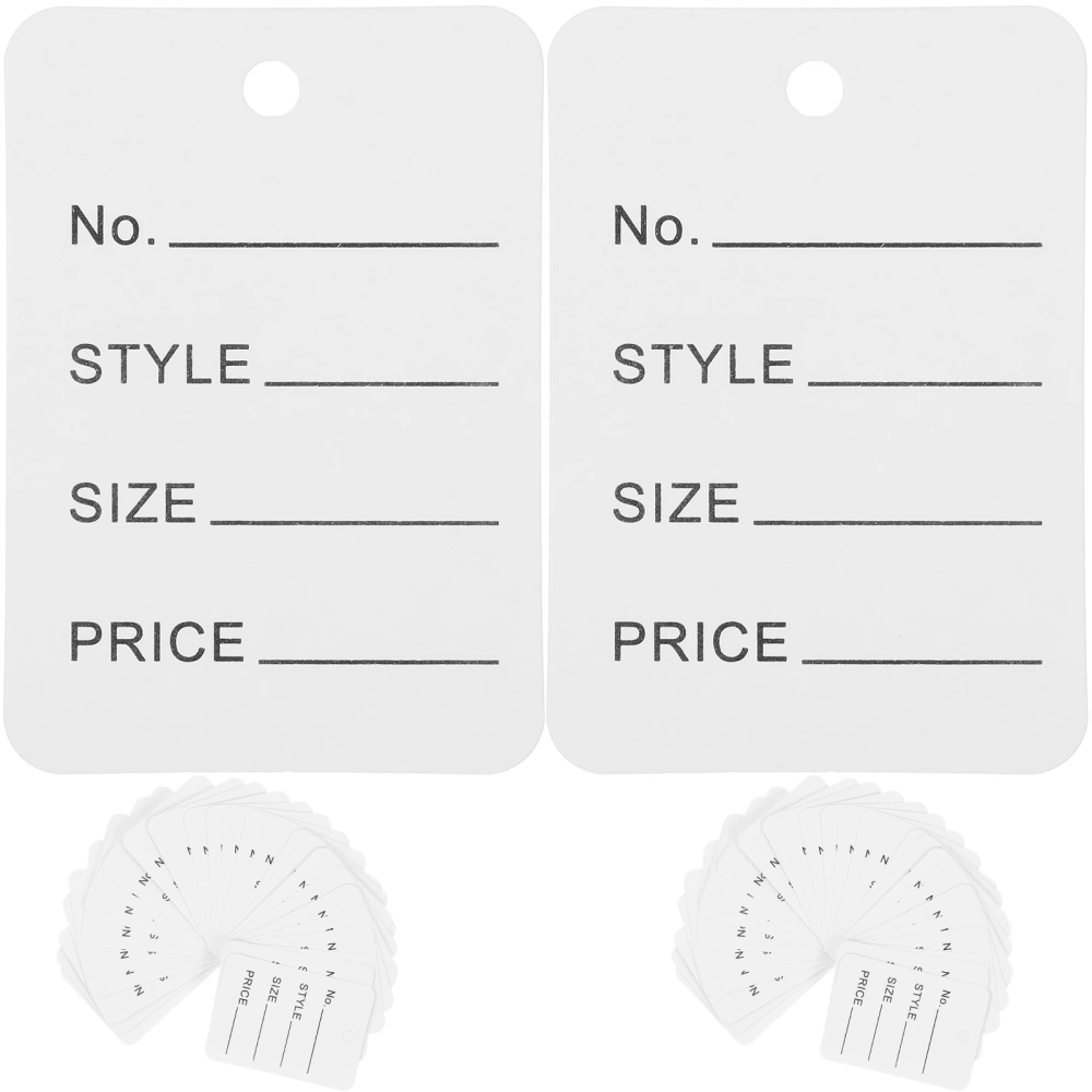 1000pcs Price Tags Paper Tags Store Hanging Tags Small Price Label Hanging Tags