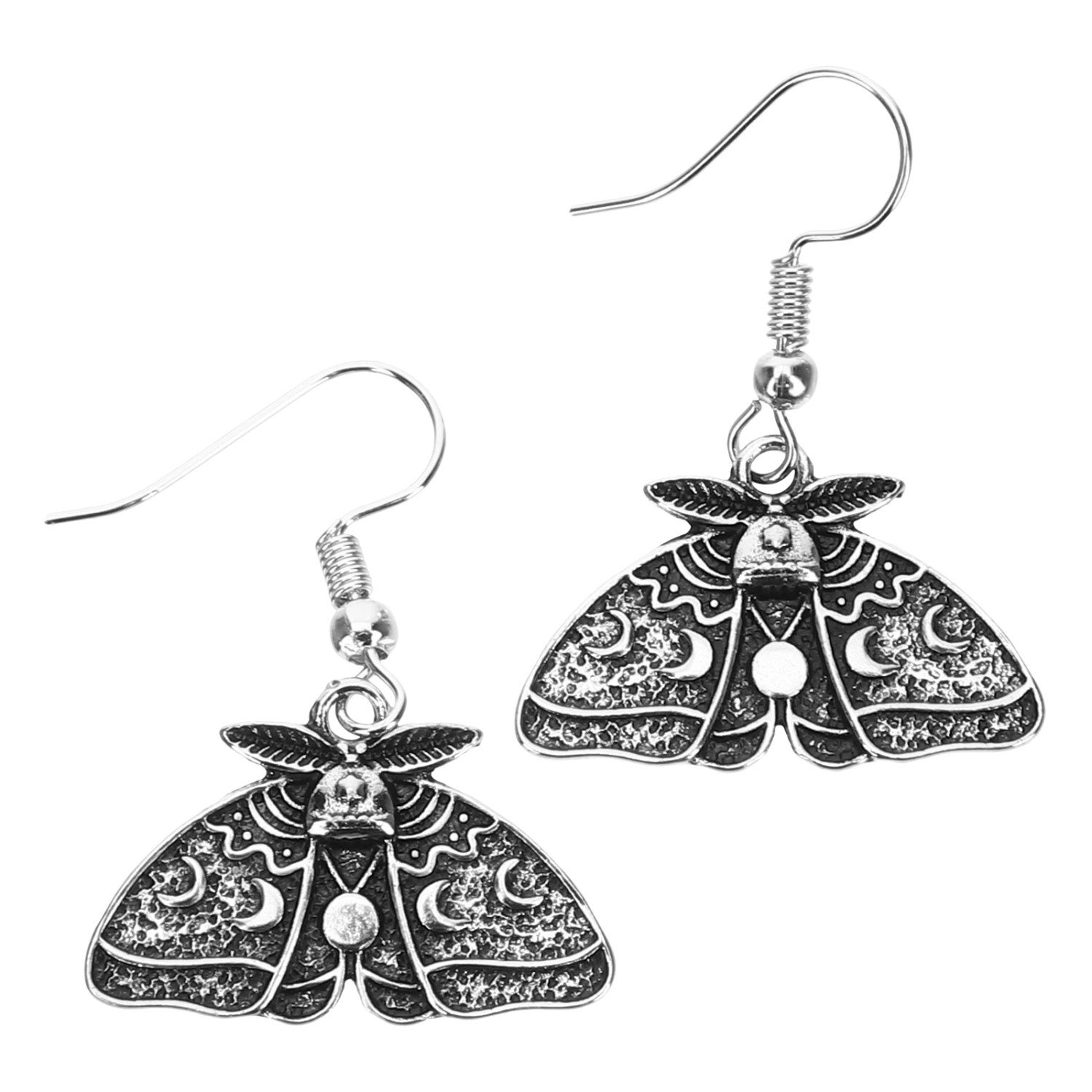 1 Pair Moth Earrings Goth Earrings Dangle Earrings Drop Earrings Gothic Ear Jewelry