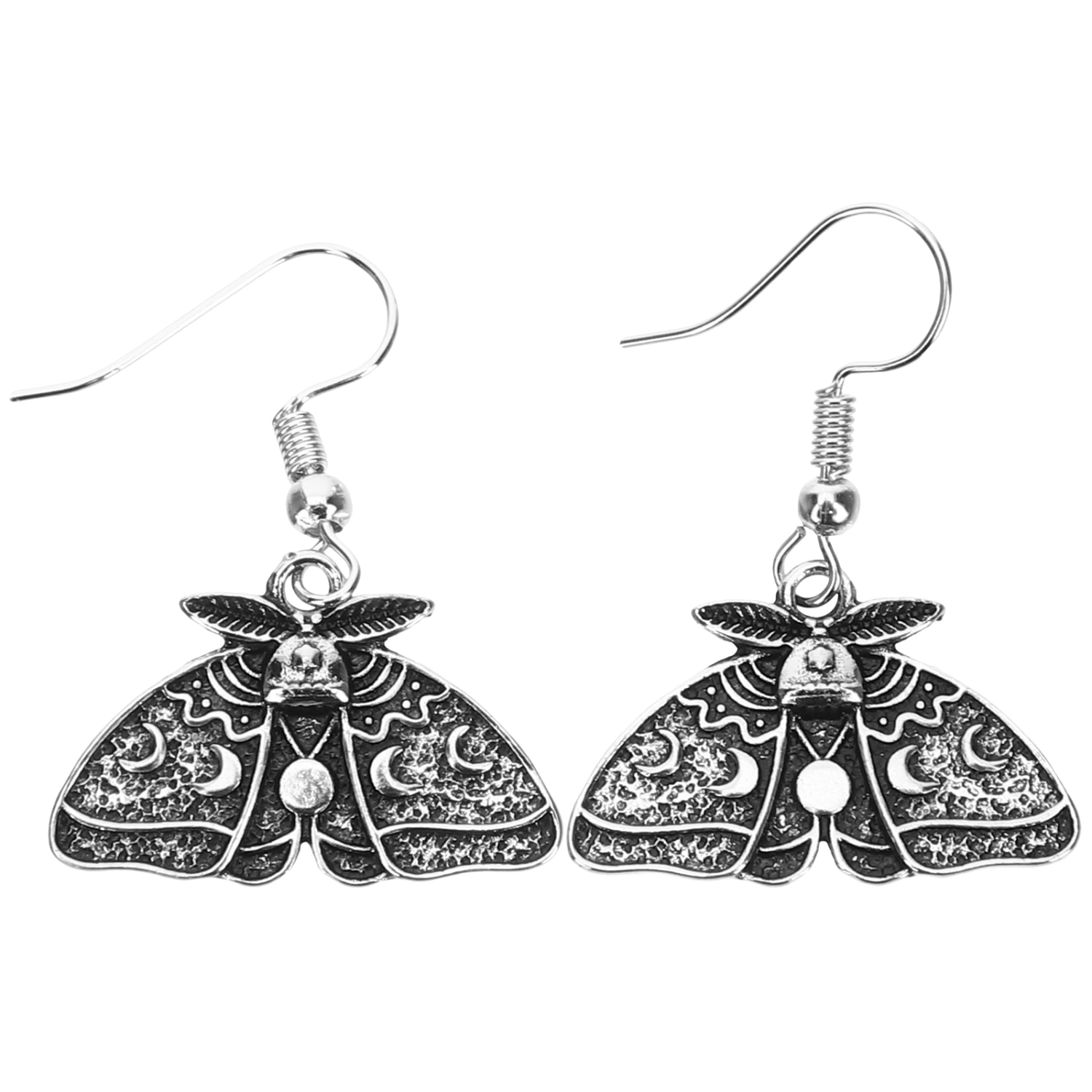 1 Pair Moth Earrings Goth Earrings Dangle Earrings Drop Earrings Gothic Ear Jewelry