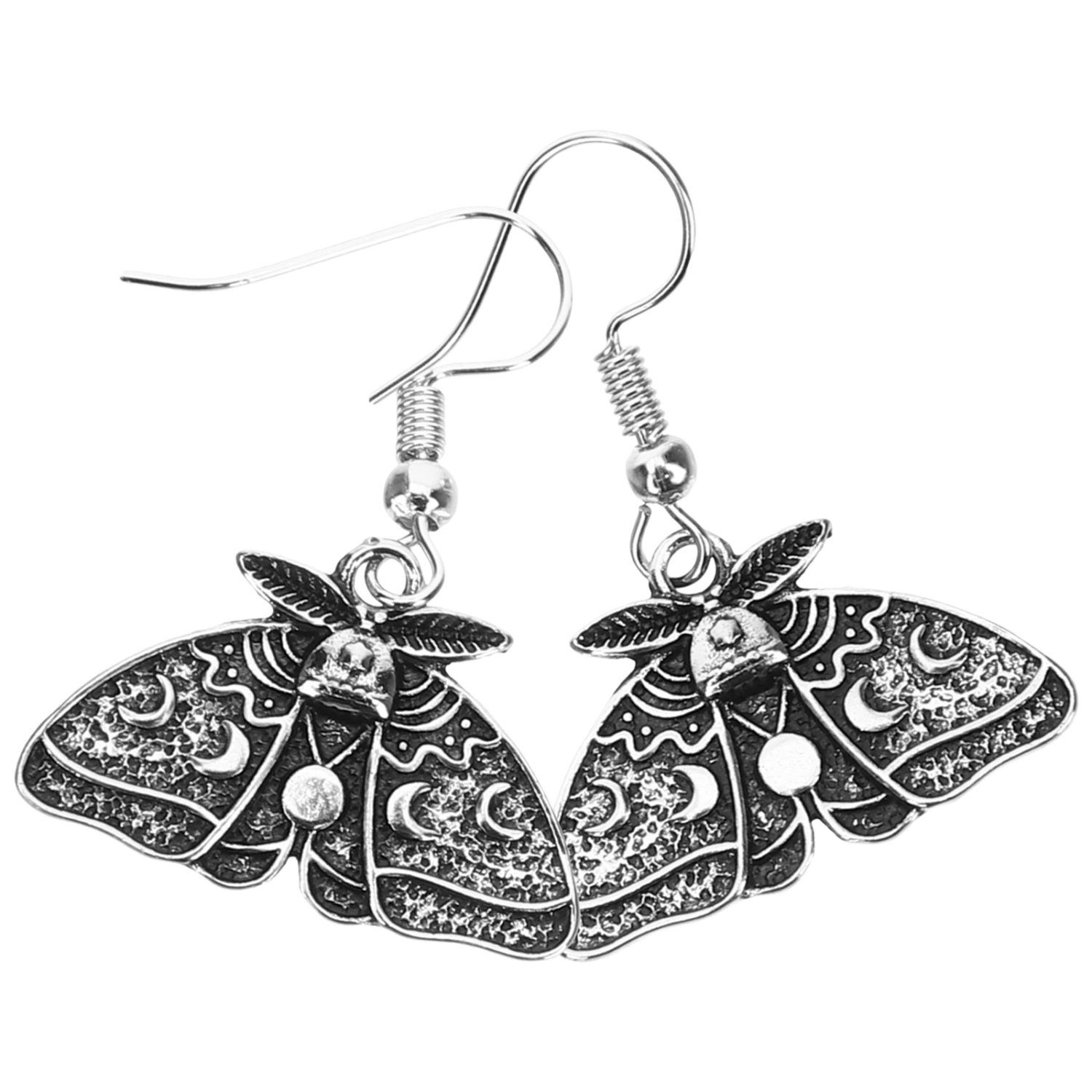 1 Pair Moth Earrings Goth Earrings Dangle Earrings Drop Earrings Gothic Ear Jewelry
