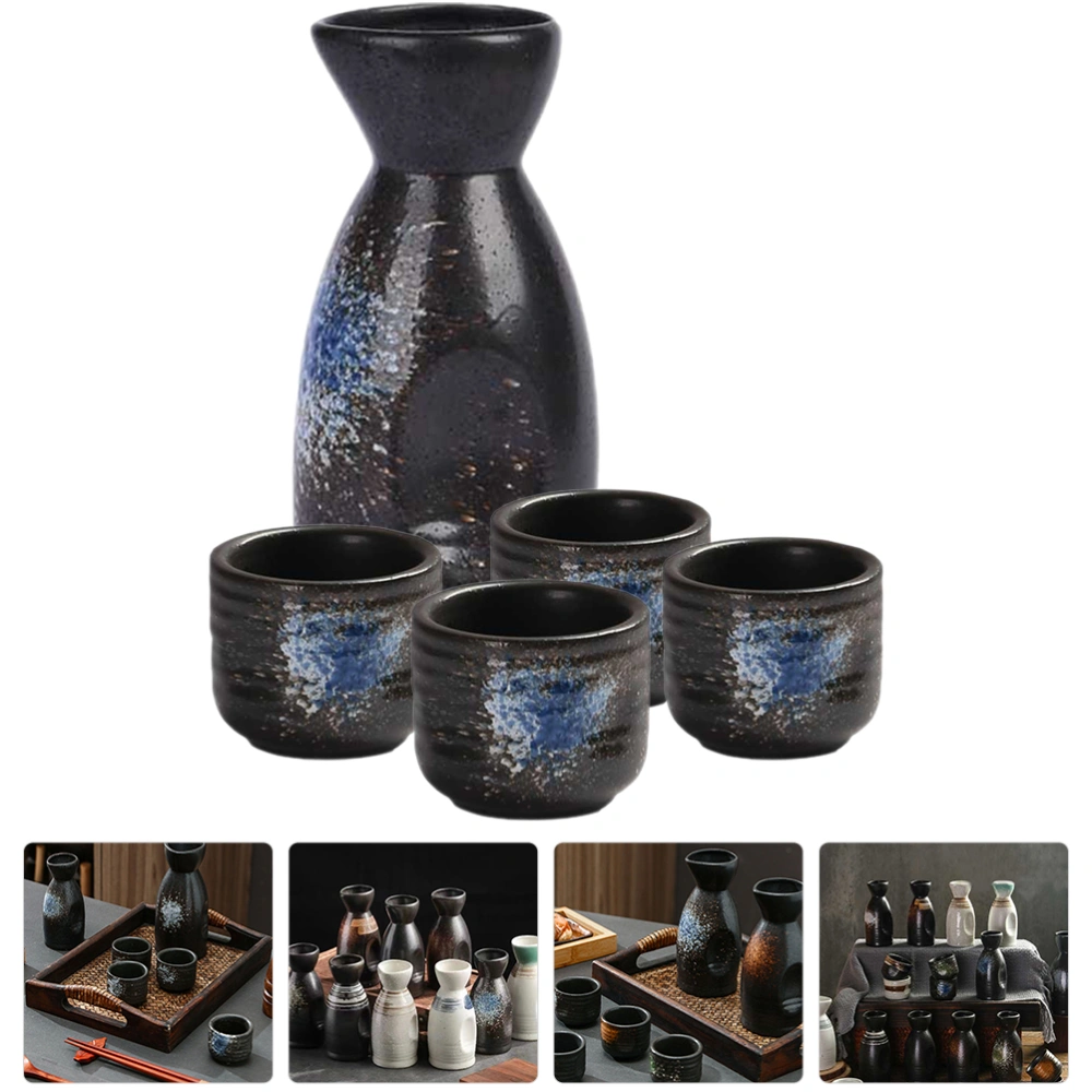 1 Set of Japanese Sake Set Decorative Sake Jar Sake Cups Kit Household Sake Cups Sake Bottle