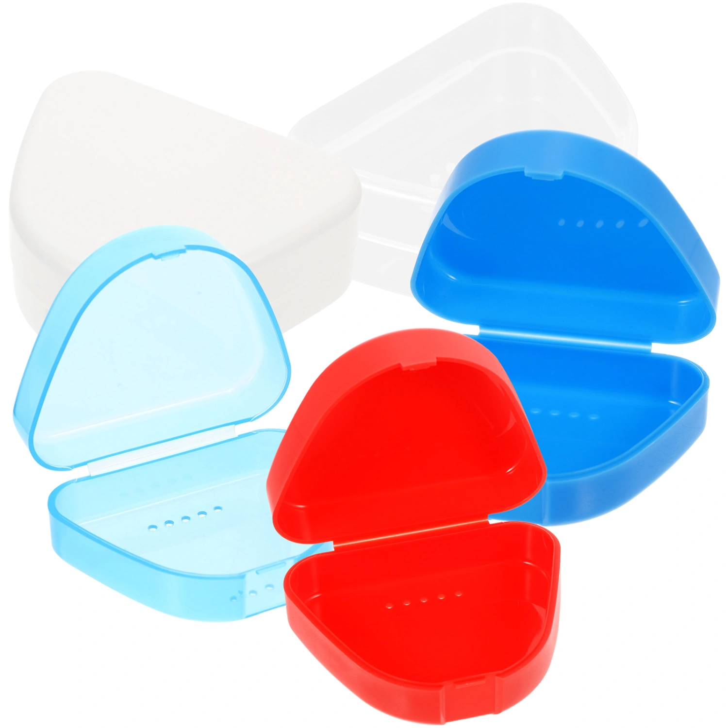 5Pcs Denture Bath Case Portable Brace Retainer Box Denture Storage Case Reusable Brace Case