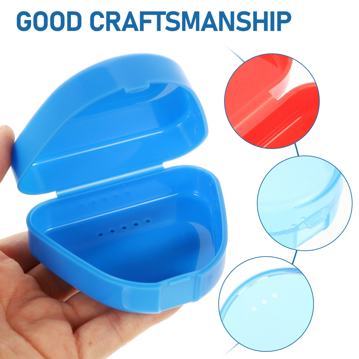 5Pcs Denture Bath Case Portable Brace Retainer Box Denture Storage Case Reusable Brace Case