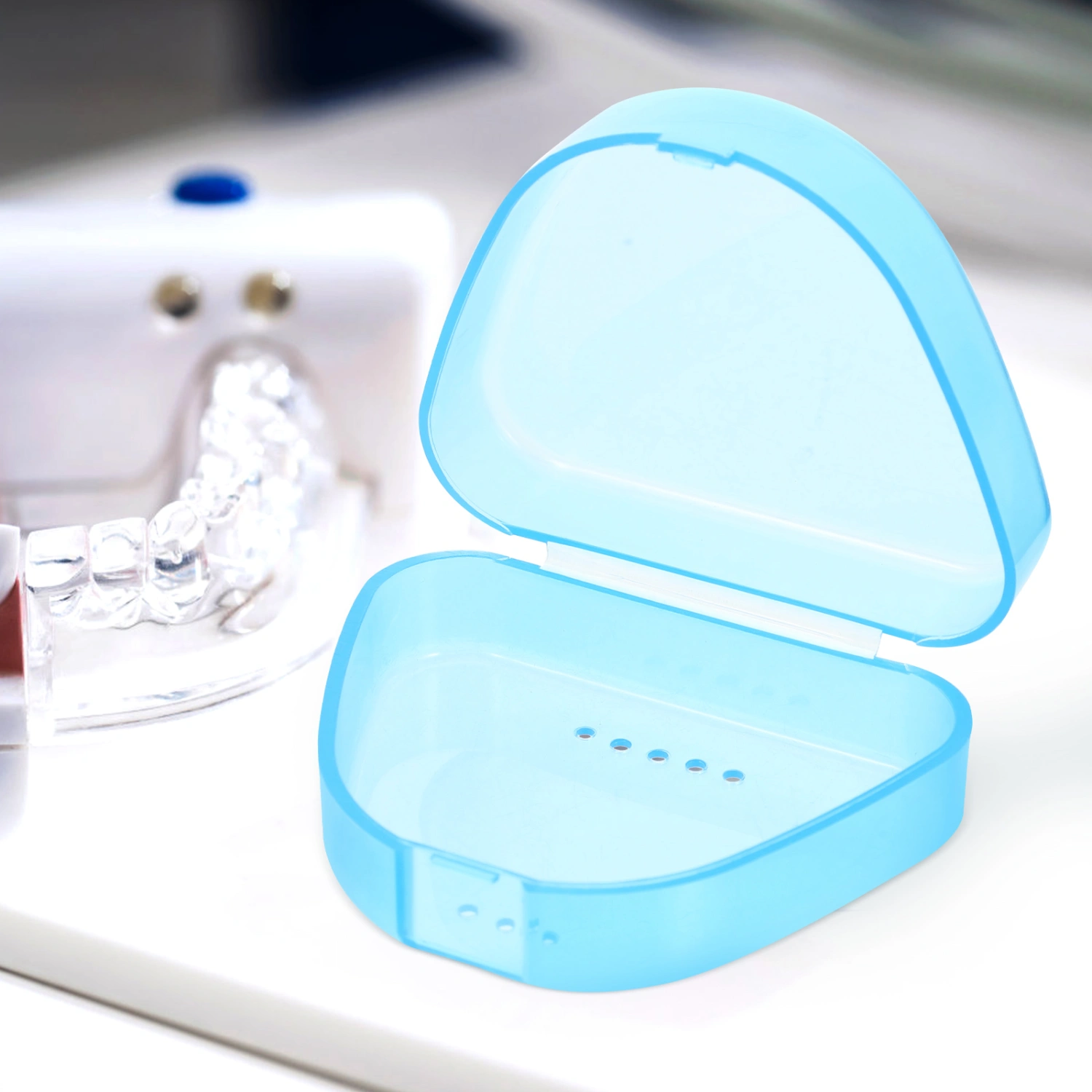 5Pcs Denture Bath Case Portable Brace Retainer Box Denture Storage Case Reusable Brace Case