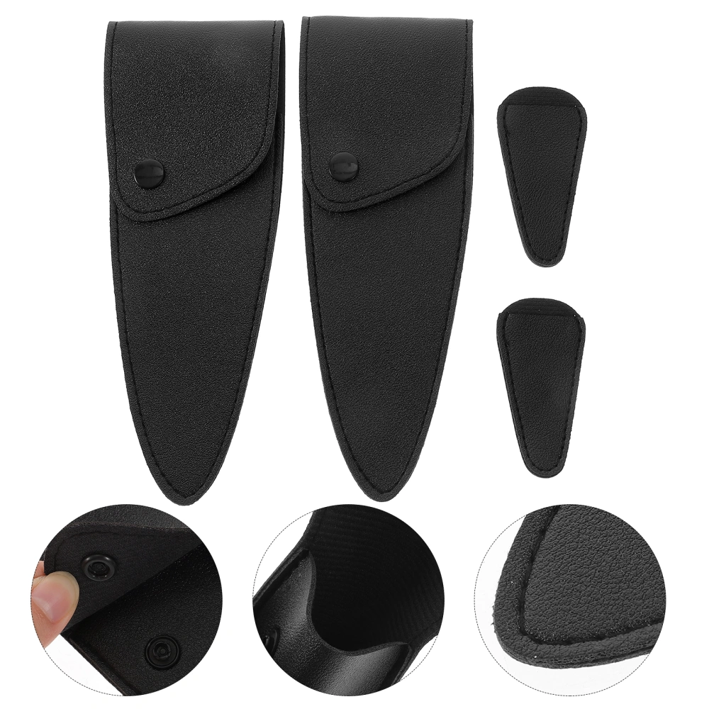 4pcs Scissor Case Scissor Protector Sheath Pu Sewing Cover Trauma Shear Holster