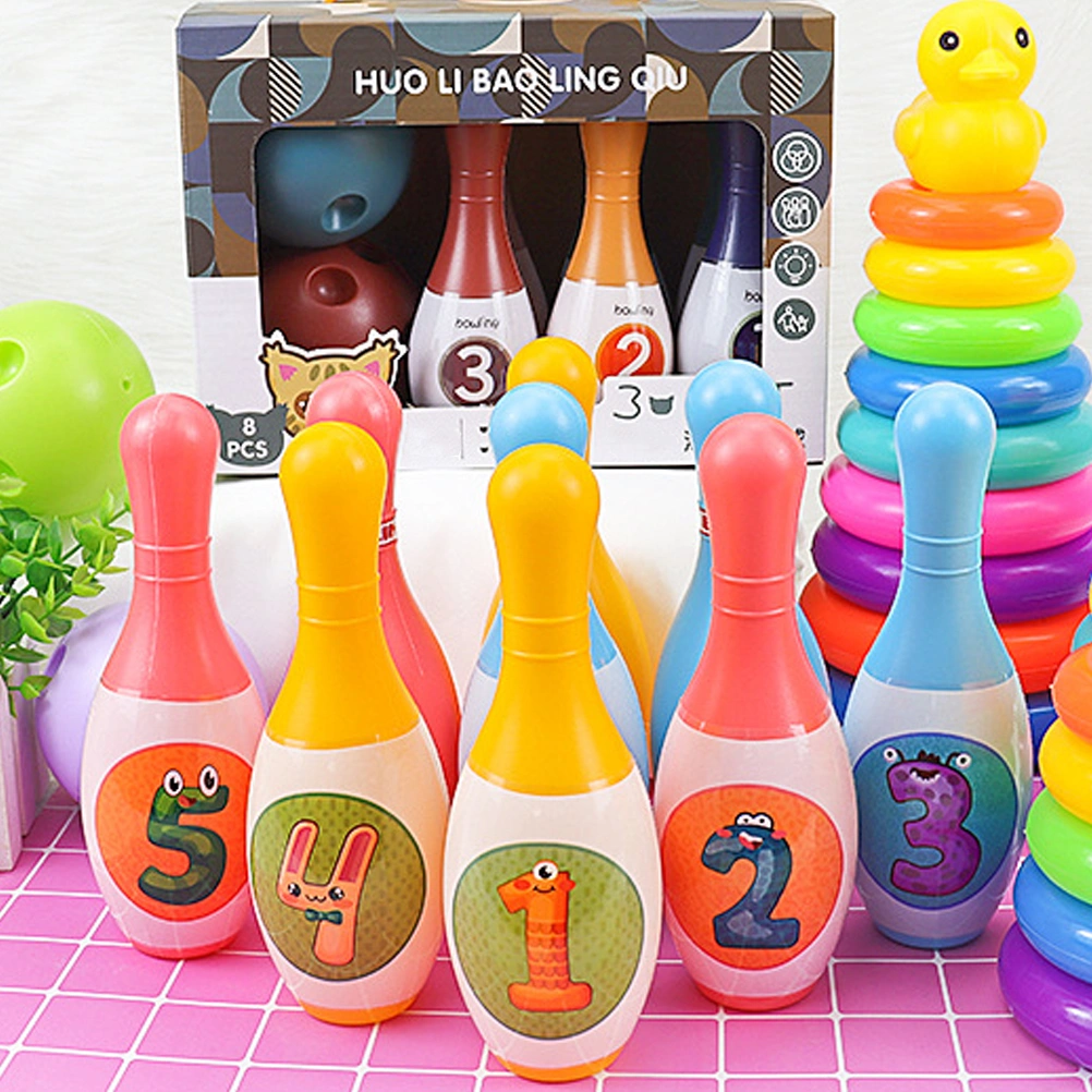 1 Set Children Bowling Toys Kids Bowling Pin Bowling Ball Set Indoor Outdoor Games Toys