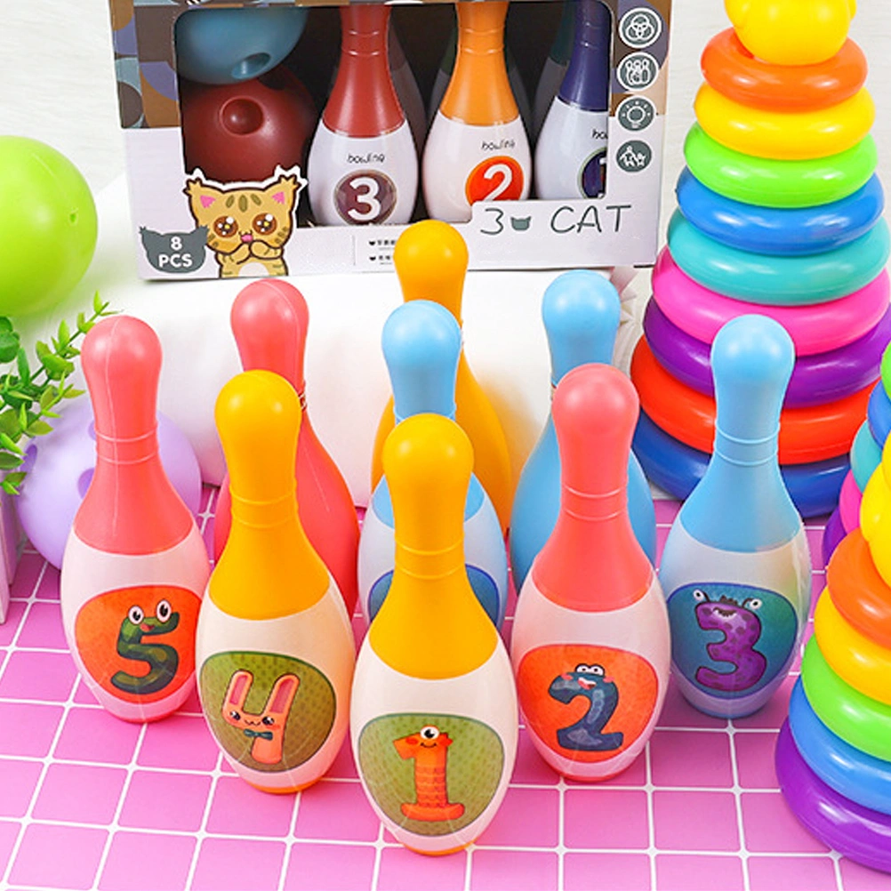 1 Set Children Bowling Toys Kids Bowling Pin Bowling Ball Set Indoor Outdoor Games Toys