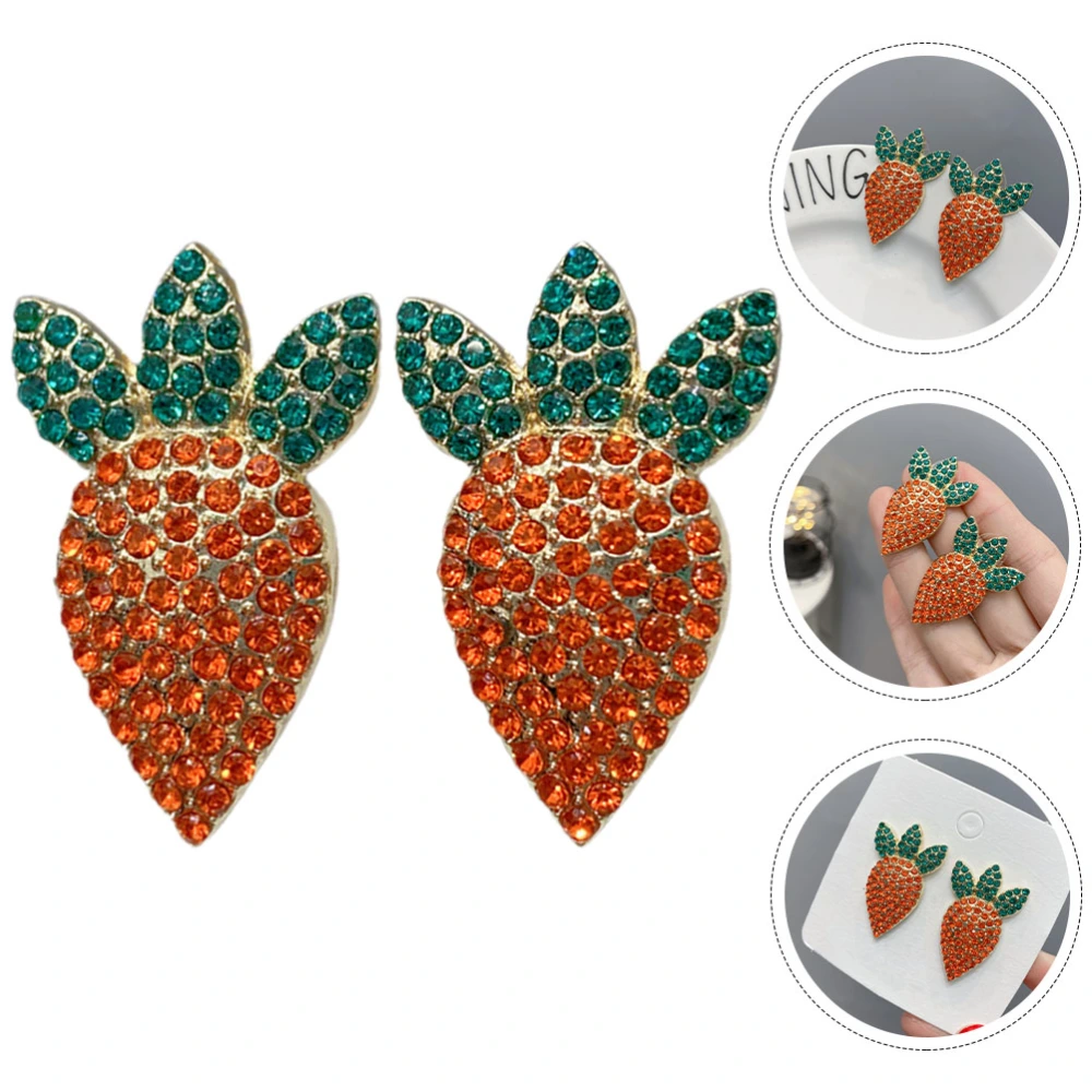 1 Pair Easter Stud Earrings Women Girls Funny Carrot Earrings Ladies Jewelry Gifts