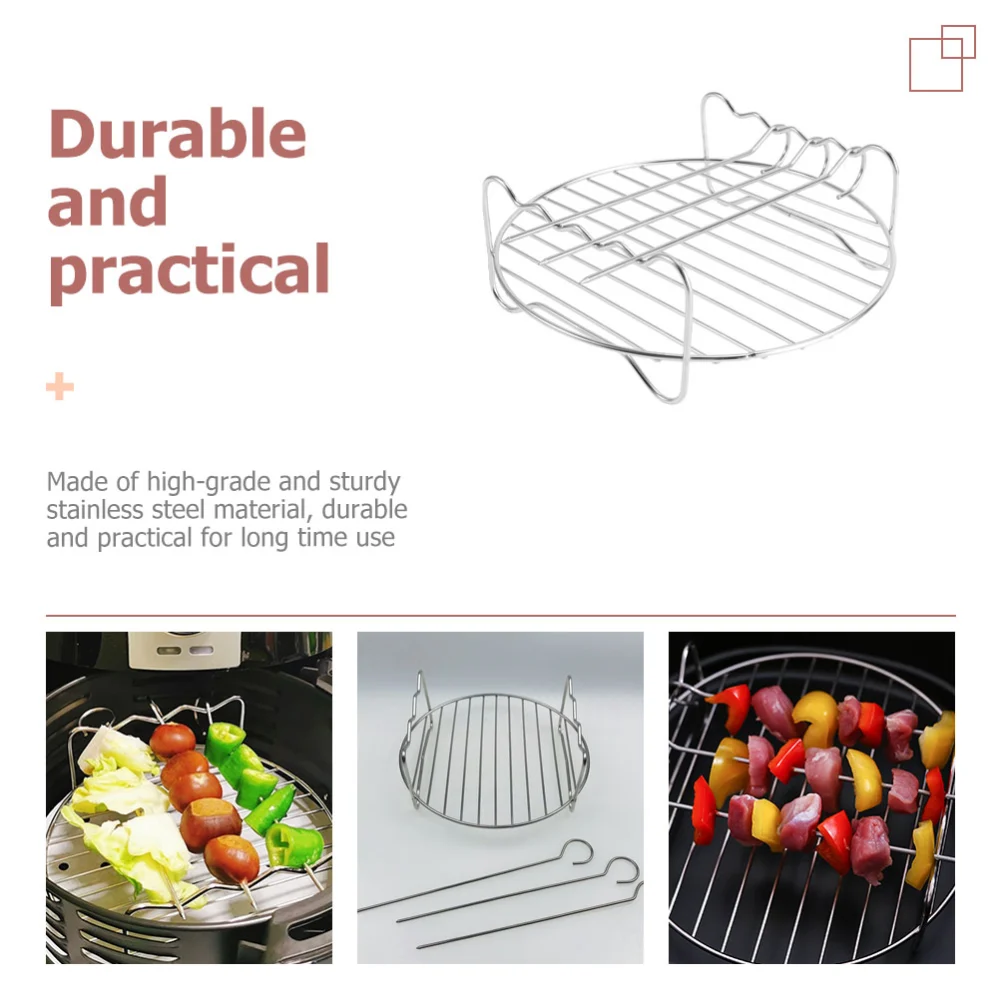 Air Fryer Grilled Rack Stainless Steel Steam Rack Convenient Toast Rack Air Fryer Accessories