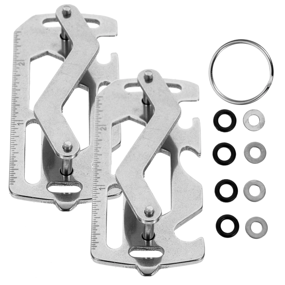 1 Set of Outdoor Carabiner Bottle Opener Keychain Hanging Bottle Opener Stainless Steel Carabiner