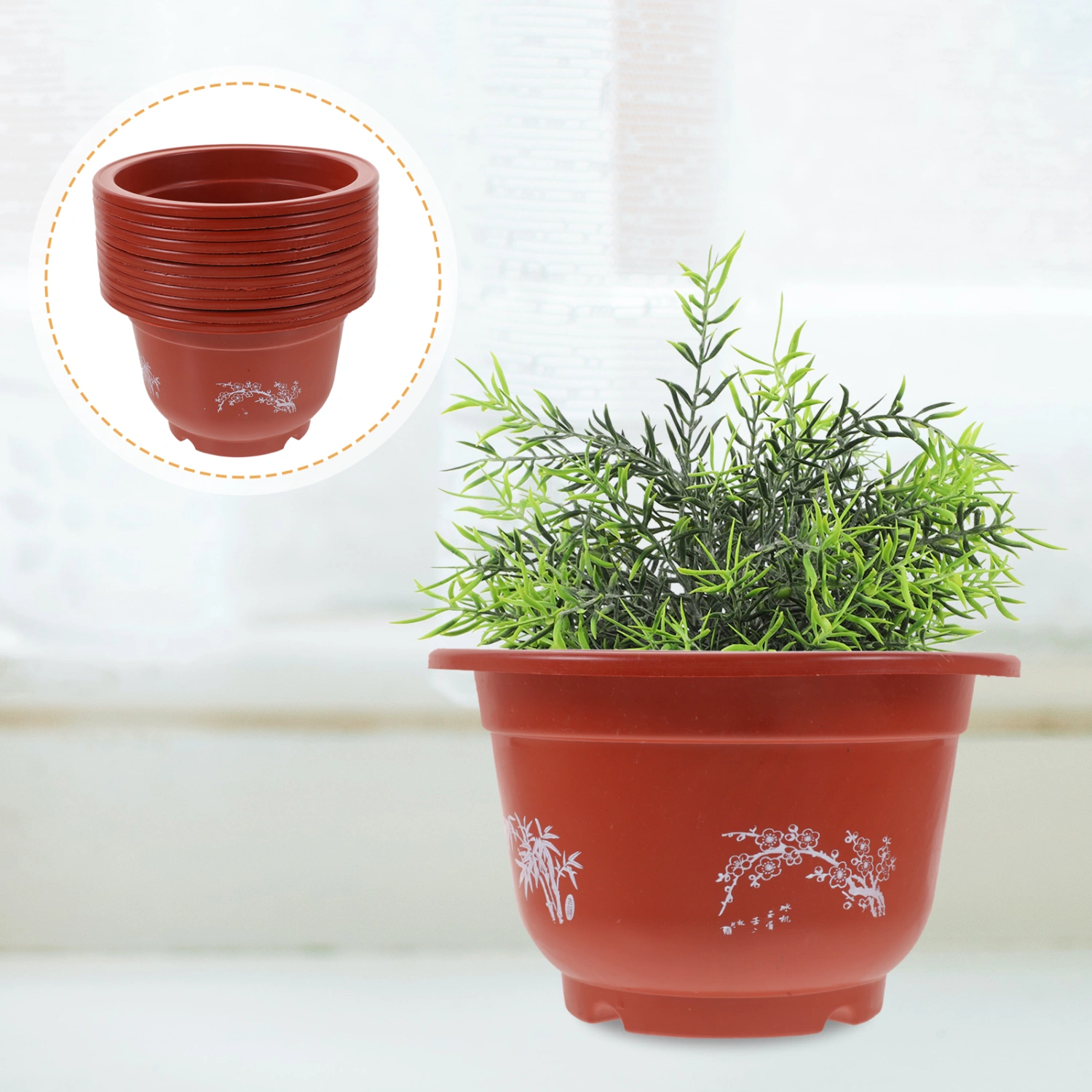 10pcs Round Flower Planting Pot Nursery Planter Pot Household Flower Pots Plant Pots