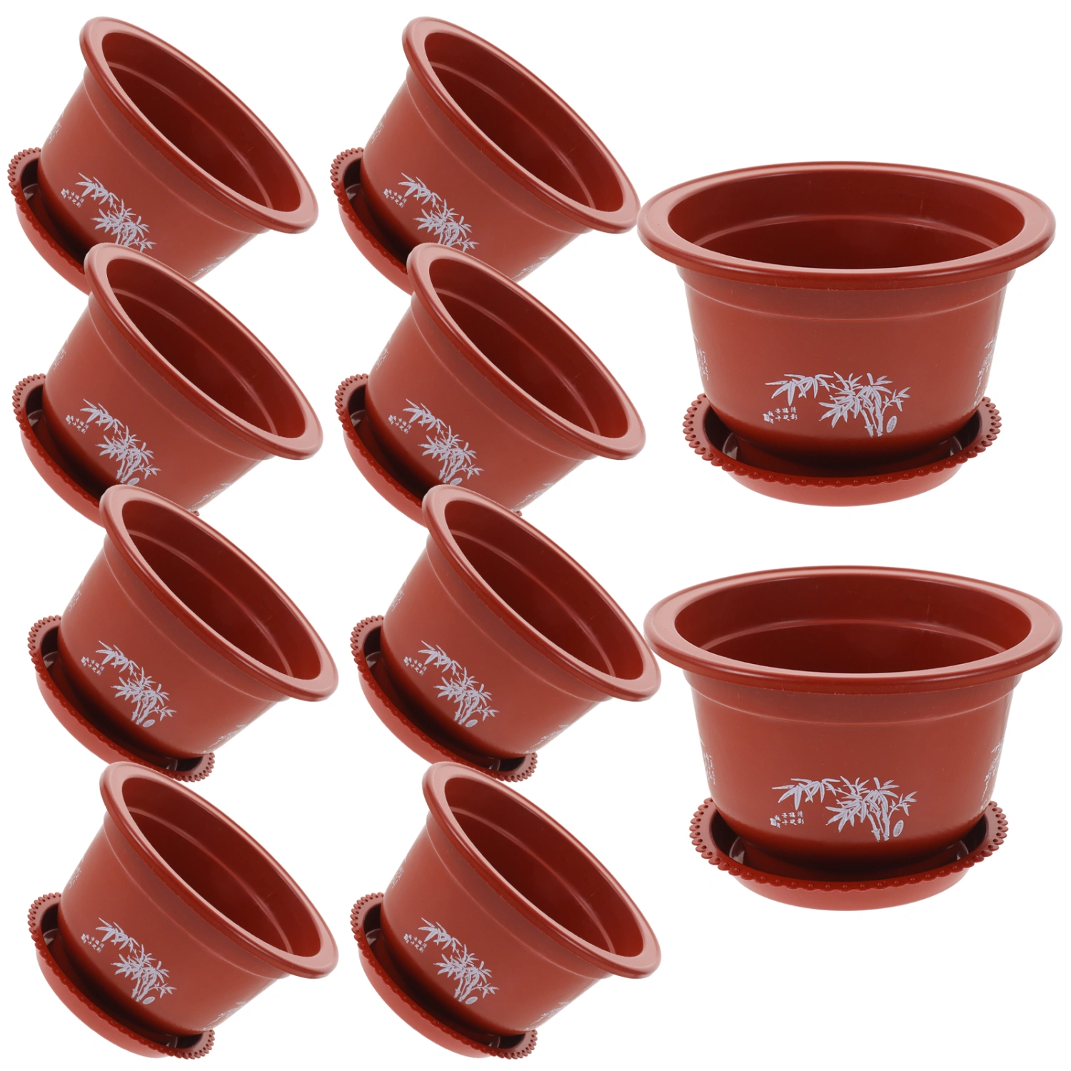 10pcs Round Flower Planting Pot Nursery Planter Pot Household Flower Pots Plant Pots