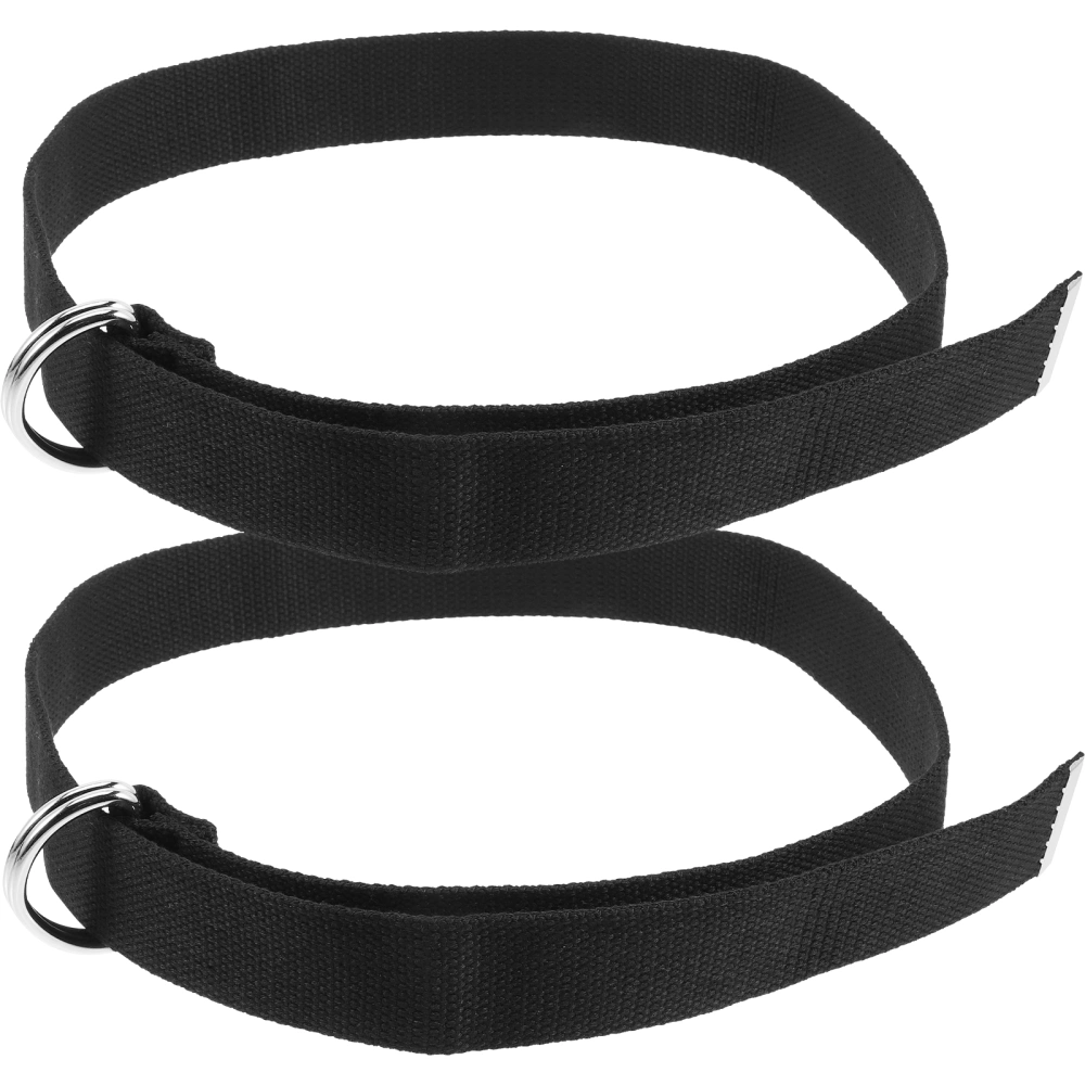 2Pcs Double Ring Waist Belt Adjustable Trouser Belt Wear-Resistant Jeans Strap Decorative Pants Belt