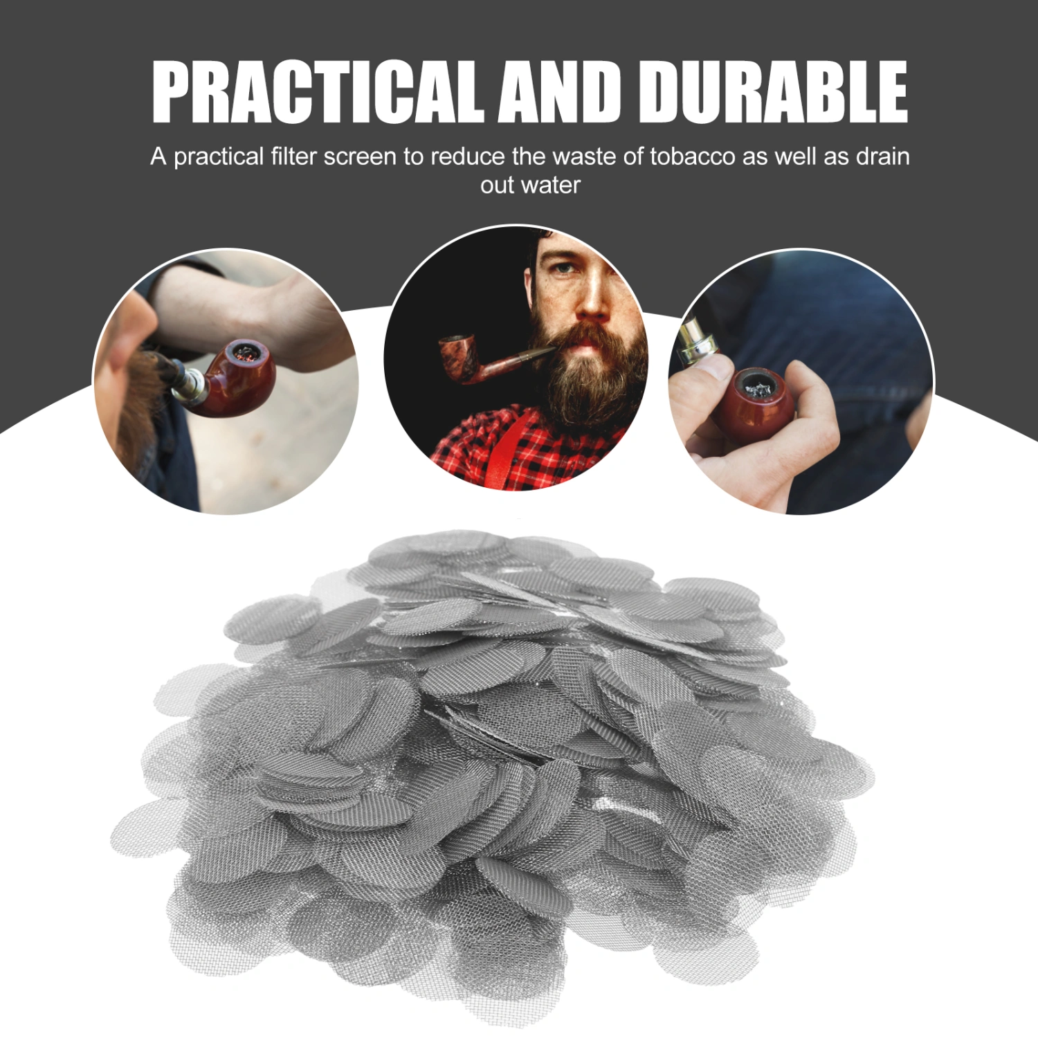 500Pcs Replaceable Pipe Screens Household Pipe Filters Professional Pipe Nets Pipe Supply
