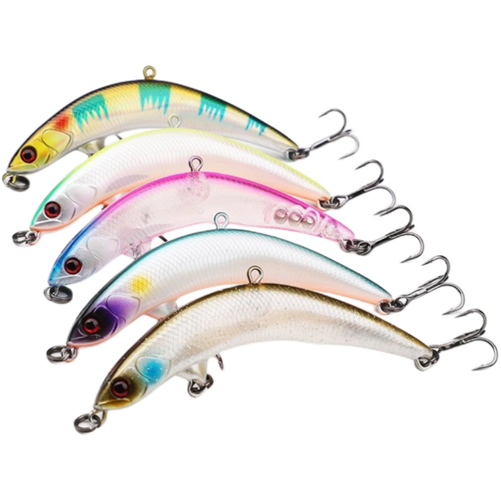 5Pcs Outdoor Fishing Tools Practical Fish Hooks Creative Sinking Hooks Fresh Water Fake Baits