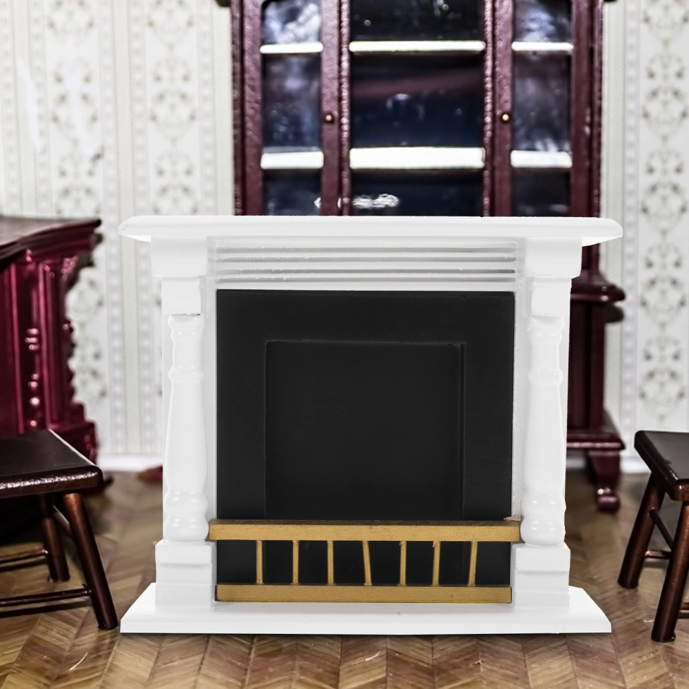 Doll House Fireplace Miniature Fireplace Model Mini House Fireplace Wood Furniture