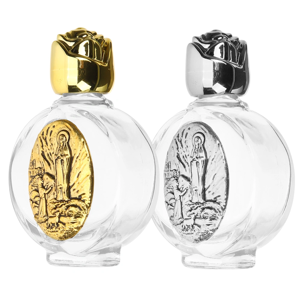 2pcs Glass Holy Water Bottle Church Holy Water Container Bottles Holy Water Empty Containers