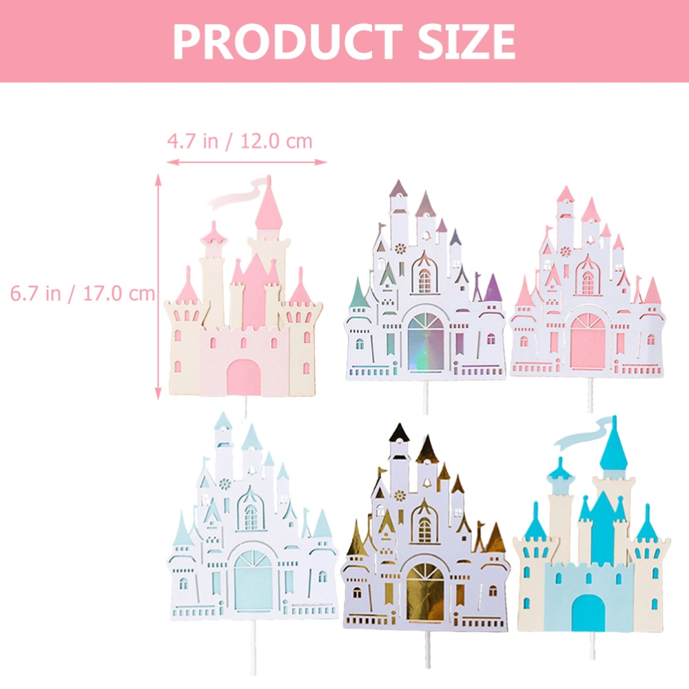 6Pcs Castle Cake Decorations Castle Birthday Cake Decoration Castle Cake Decor