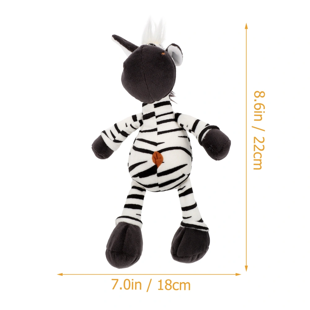 Decorative Stuffed Toy Adorable Zebra Toy Realistic Plush Zebra Toy Kids Accessory