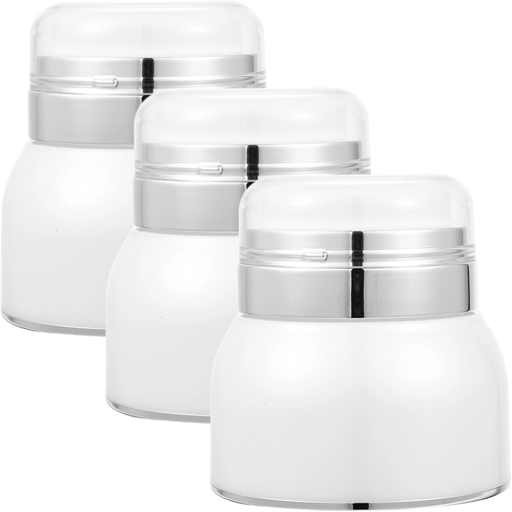 3pcs Empty Cream Jar Refillable Airless Pump Jar Travel Cream Container Bottle Airless Pump Bottle