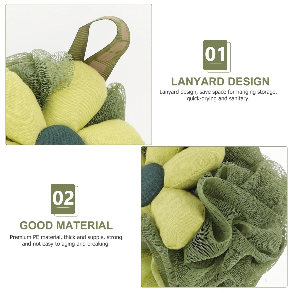 3pcs Body Shower Loofah Flower Loofah Sponge Shower Accessories for Women