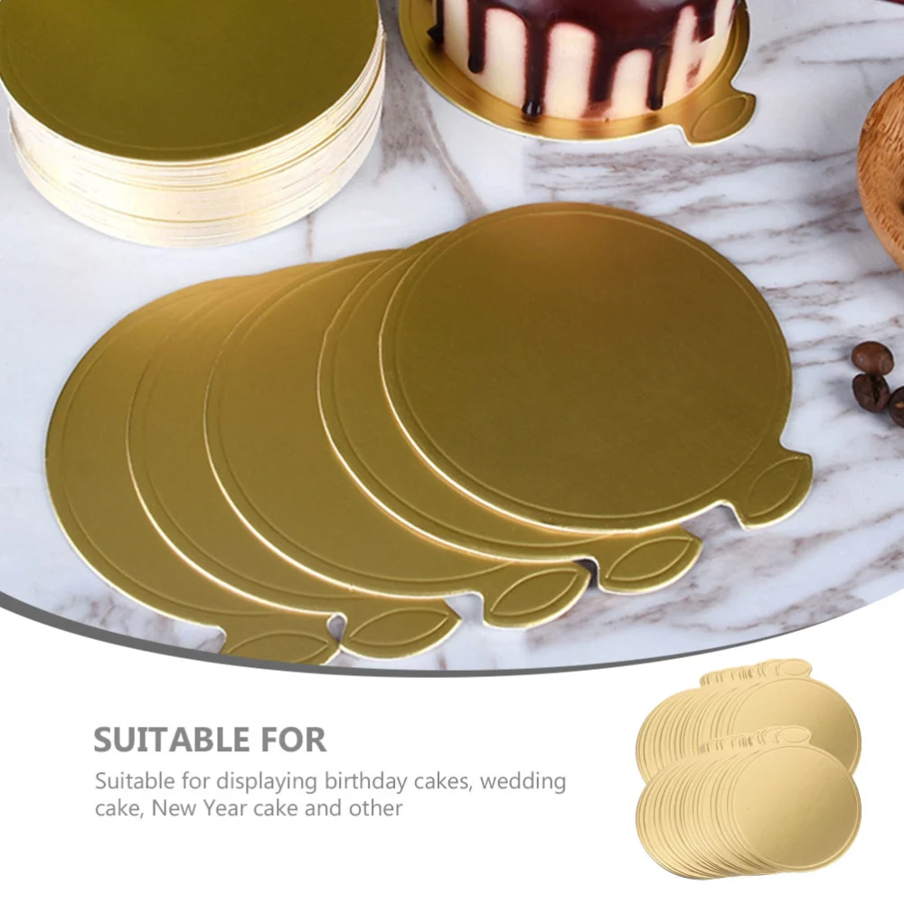 50Pcs Cake Cardboard Round Boards Cake Boards Mousse Mini Cake Boards Cake Display Bases