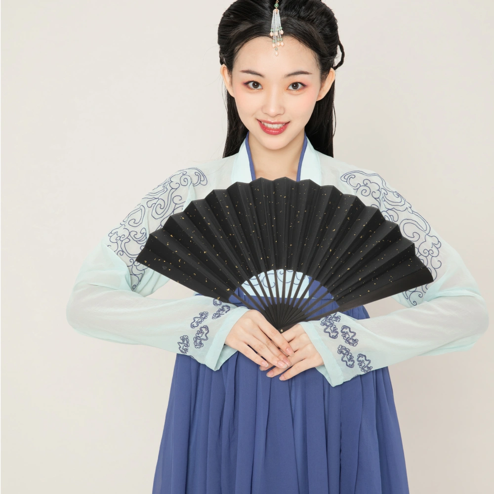 Chinese Handheld Folding Fan Chinese Style Stage Performance Fan for Dancing Party